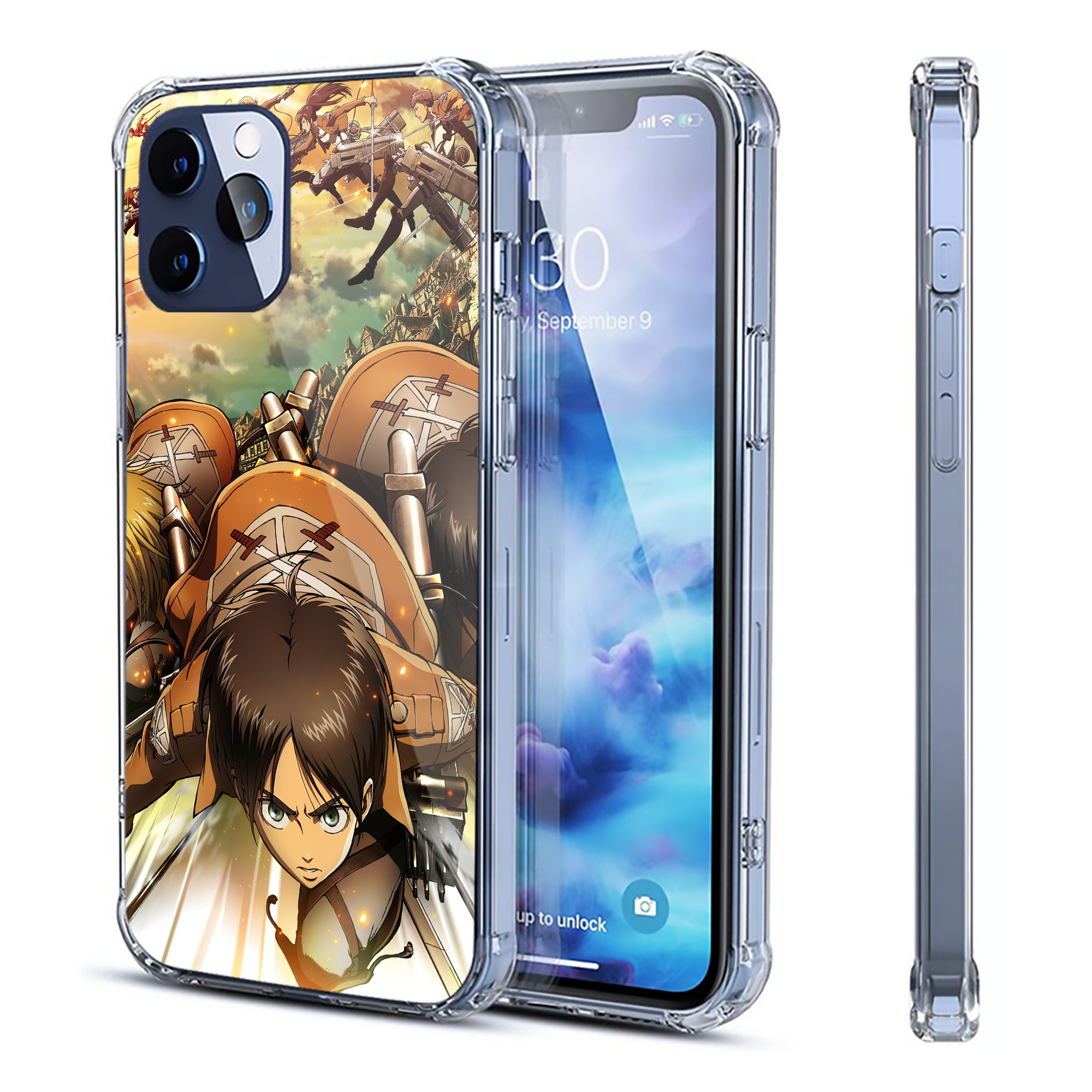 （画像用） 進撃の巨人 Attack on Titan 【iPhone 12シリーズ対応】透明スマホケース（クリアソフトケース）